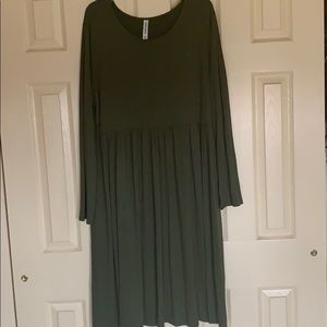 Forest green midi dress 3x